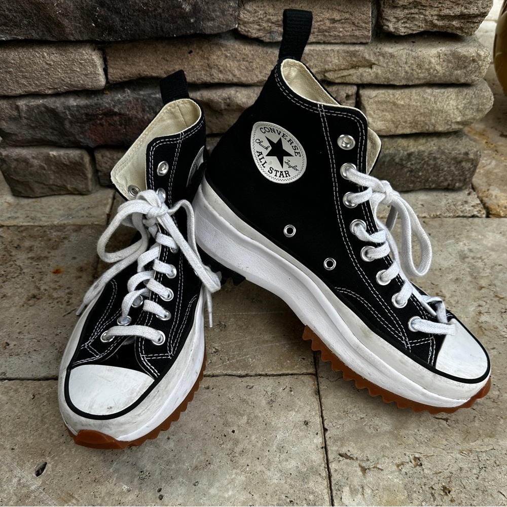 Converse Run Star Hike Black Platform High Top Sneaker Women 8 Men 6.5